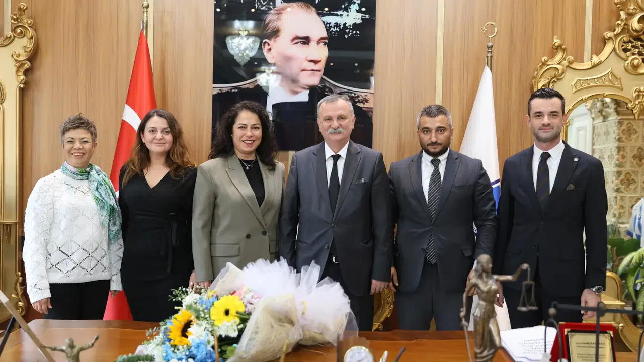 BAŞKAN BALABAN, BARO BAŞKANI YEŞİL’İ AĞIRLADI