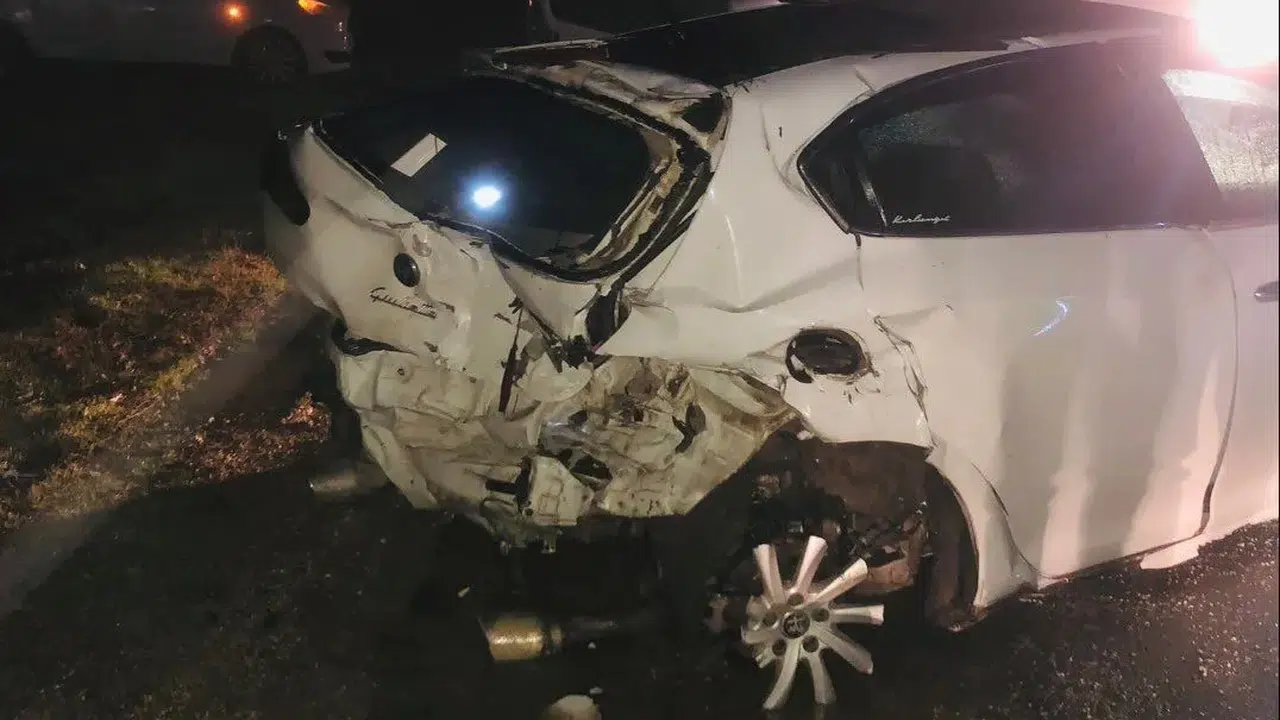 Yağış kazayı beraberinde getirdi