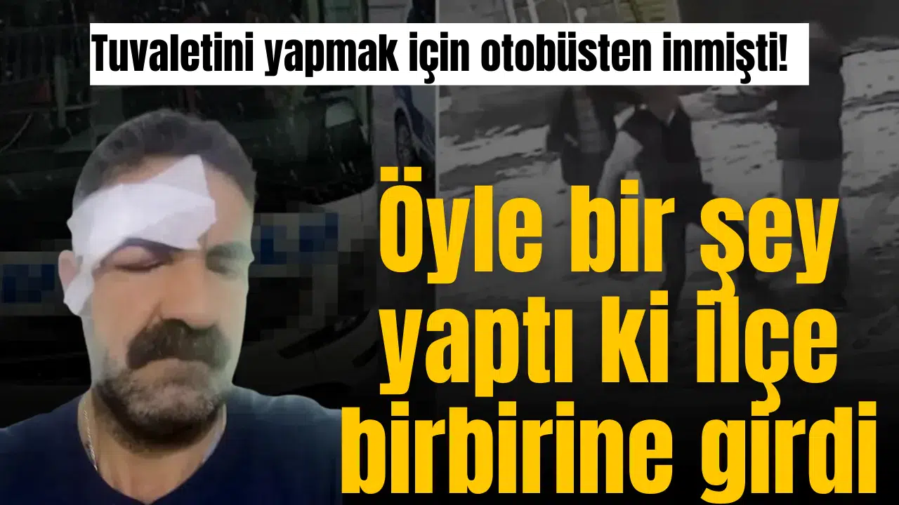 Tuvaletini yapmak için otobüsten inmişti!  Öyle bir şey yaptı ki ilçe birbirine girdi