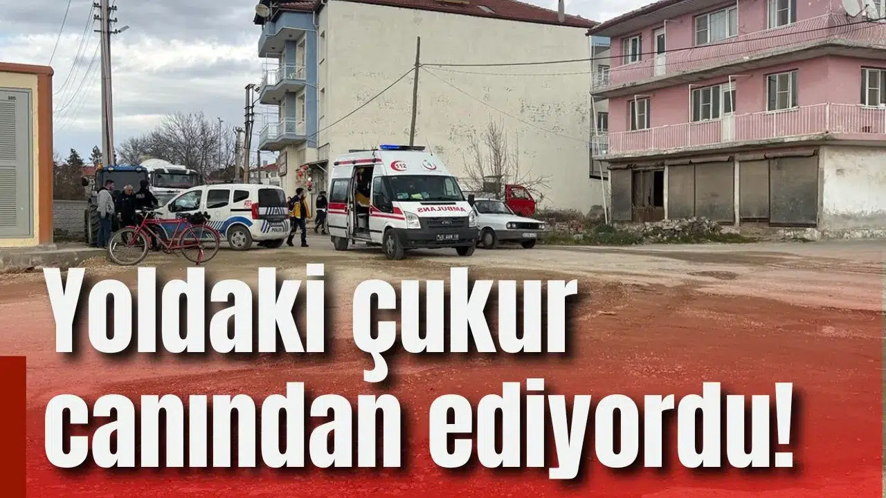 Yoldaki çukur canından ediyordu!