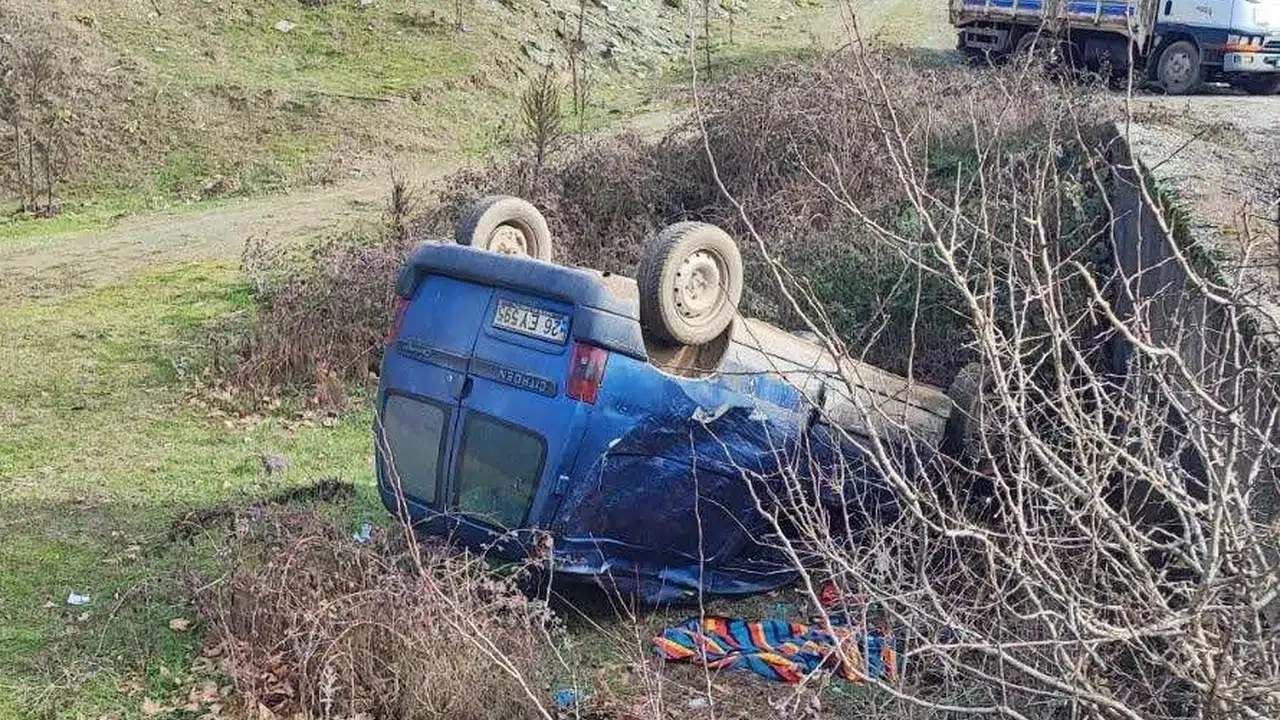 Kontrolden çıkan araç köprüden uçtu