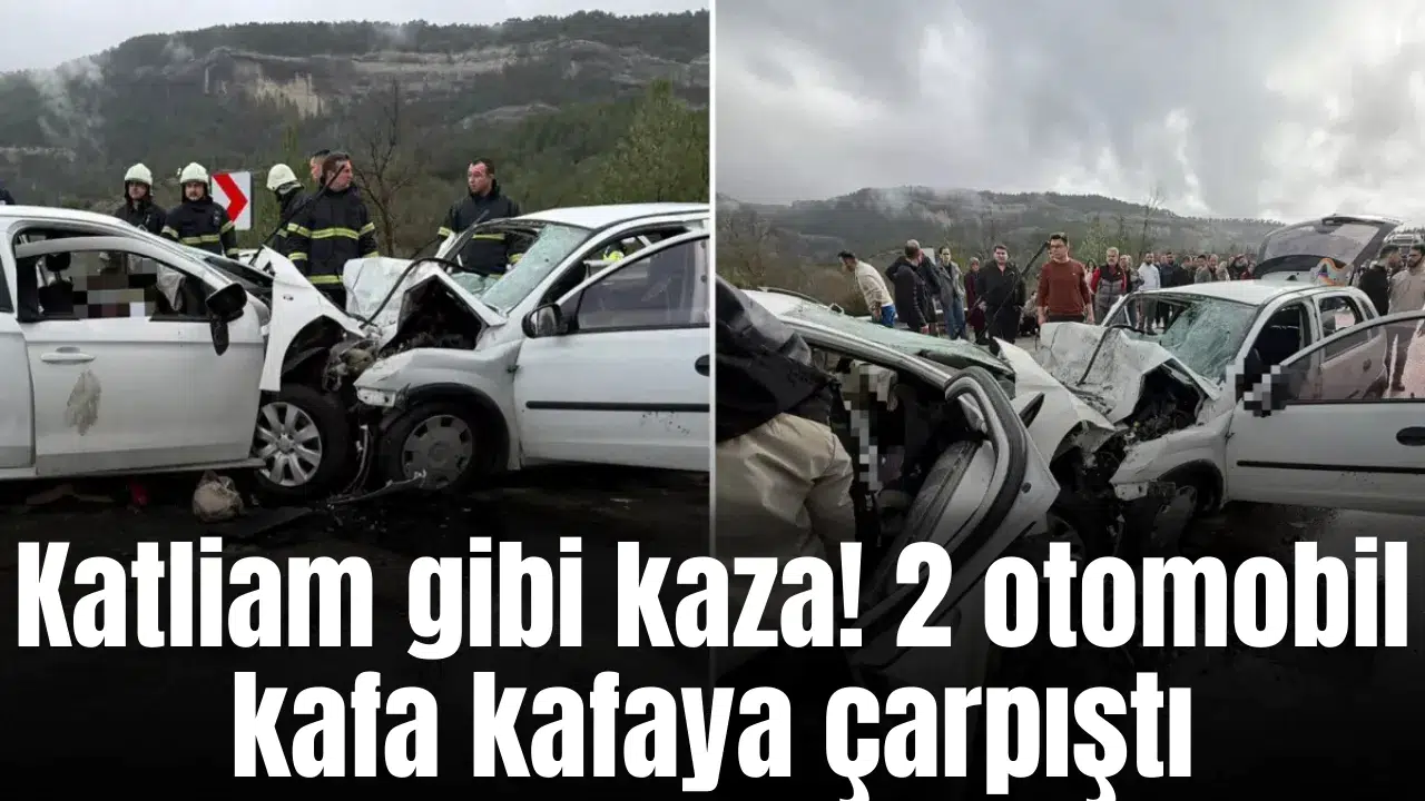 İki otomobil kafa kafaya çarpıştı: 7 ölü, 5 yaralı