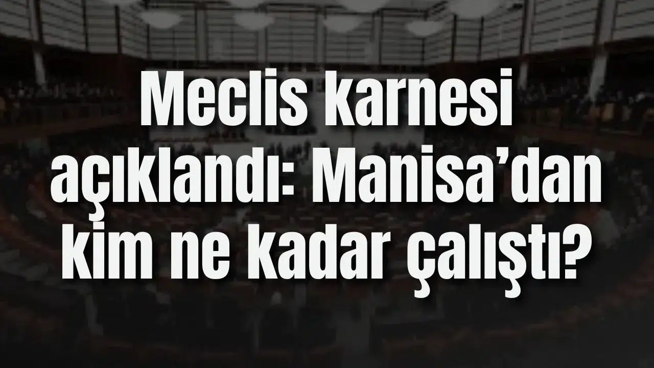 Meclis karnesi açıklandı: Manisa’dan kim ne kadar çalıştı?