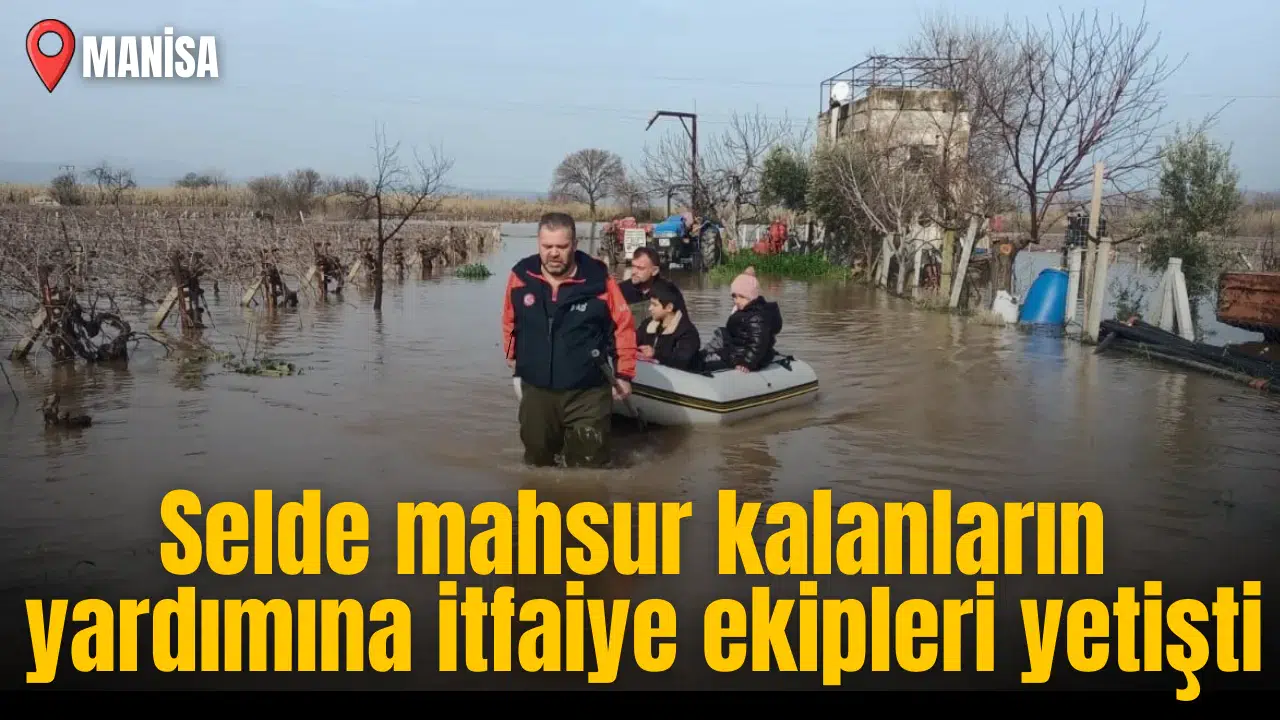 Selde mahsur kalan vatandaşların yardımına itfaiye ekipleri yetişti