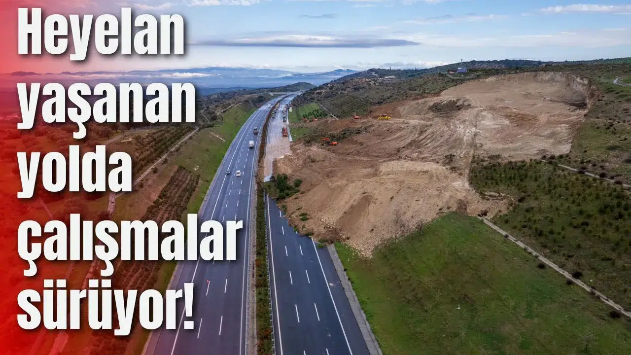 Heyelan yaşanan yolda çalışmalar sürüyor!