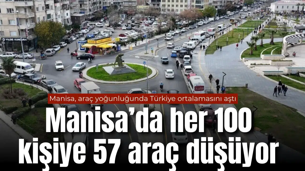Manisa, araç yoğunluğunda Türkiye ortalamasını aştı