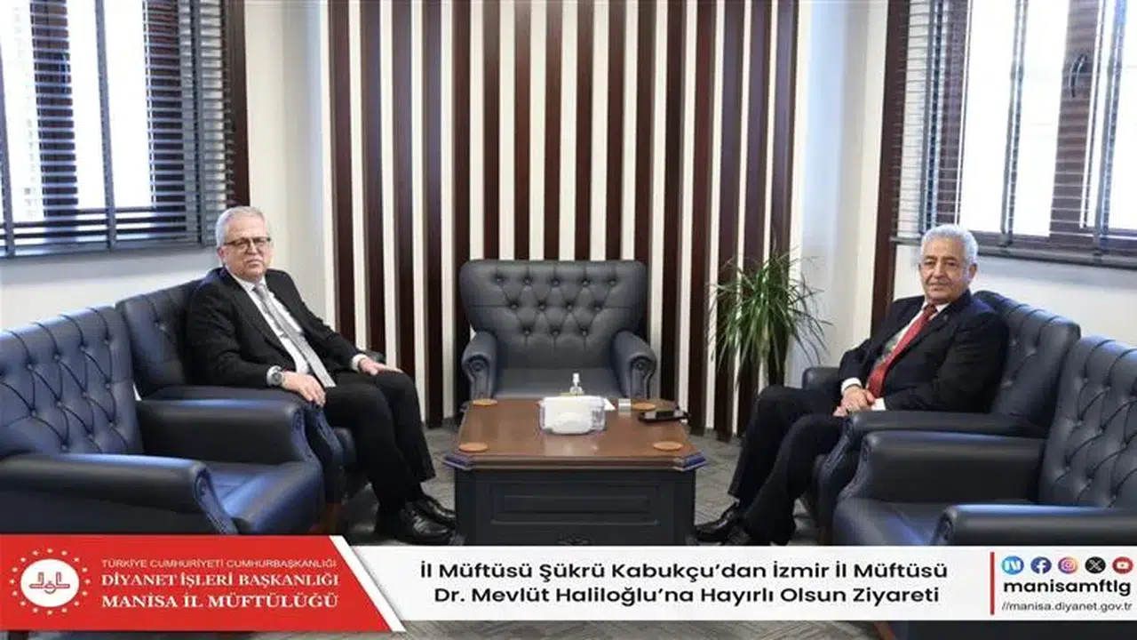 Manisa İl Müftüsü Kabukçu’dan Haliloğlu’na hayırlı olsun ziyareti