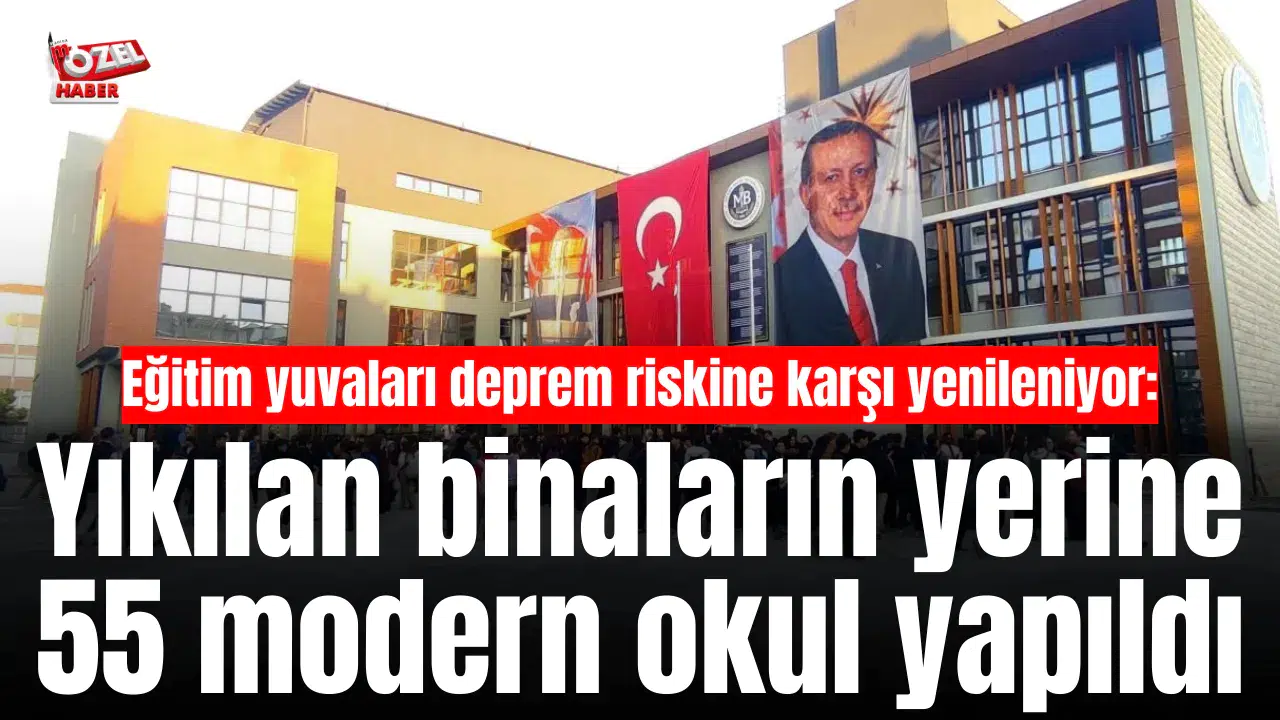 Eğitim yuvaları deprem riskine karşı yenileniyor: Yıkılan binaların yerine 55 modern okul yapıldı