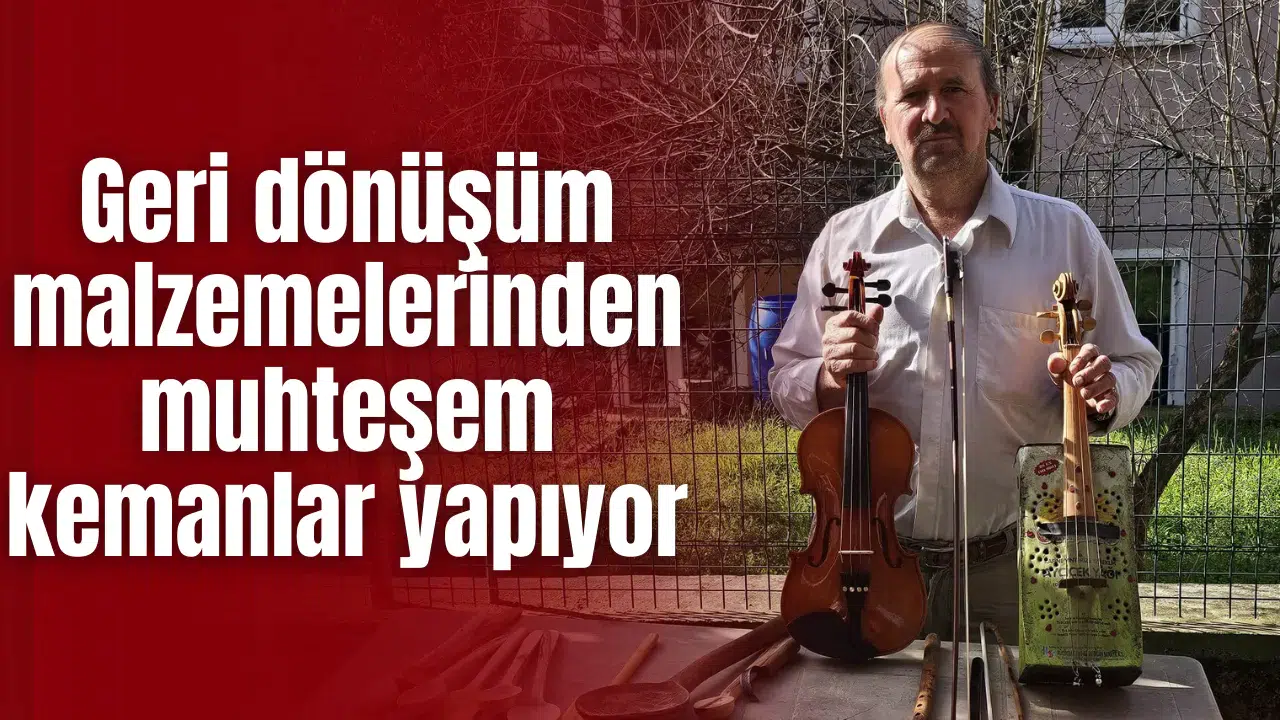 Geri dönüşüm malzemelerinden muhteşem kemanlar yapıyor