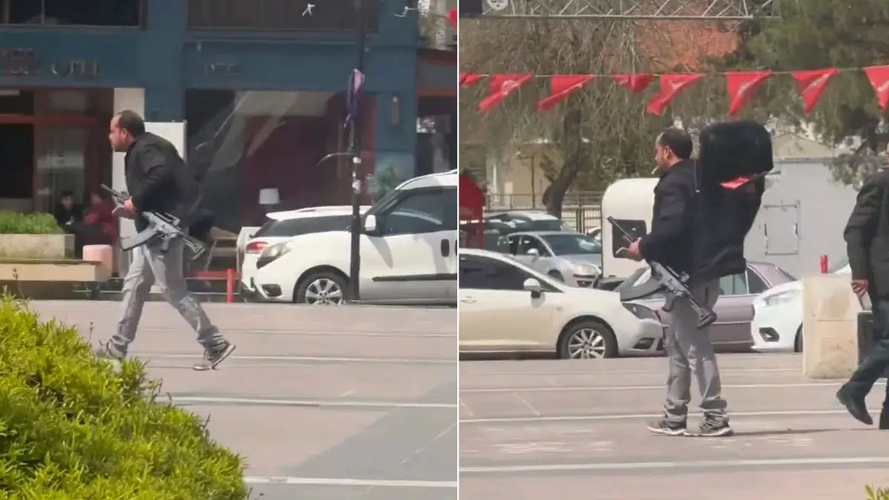 Uzun namlulu silahla rastgele ateş açtı