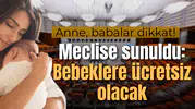 Meclis'e sunuldu! Bebeklere ücretsiz olacak!