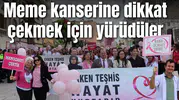 Meme kanserine dikkat çekmek için yürüdüler