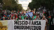 Manisa'da Gazze'ye destek yürüyüşü