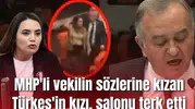 MHP'li vekilin sözlerine kızan Türkeş'in kızı, salonu terk etti