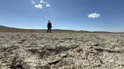 Bu gölet kuraklığın tablosu