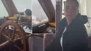 Teknede korku dolu anlar! Yaşadığı panik ünlü oyuncunun yüzüne yansıdı