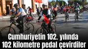 Cumhuriyetin 102. yılında 102 kilo metre pedal çevirdiler