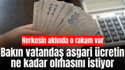 Bakın vatandaş asgari ücretin ne kadar olmasını istiyor