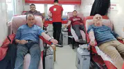 Sarıgöl'de kan bağış kampanyasına yoğun ilgi