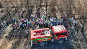 SOMA’DA İLKOKUL ÖĞRENCİLERİ ORMAN YANGINLARININ İZLERİNİ YERİNDE GÖRDÜ