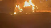 Hurda araç deposunda çıkan yangın korkuttu