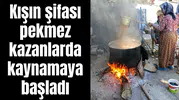 Kışın şifası pekmez kazanlarda kaynamaya başladı