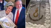 İsrailli bakan doğum gününü skandal pasta ile kutladı