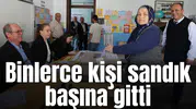 Binlerce kişi sandık başına gitti