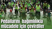 Pedallarını sağlıklı yaşam ve bağımlılıkla mücadele için çevirdiler