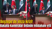 Beştepe'de imza krizi! Bakana kameralar önünde müdahale etti