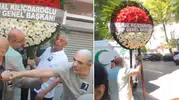 Kılıçdaroğlu'na cenazede çelenk şoku