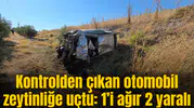 Kontrolden çıkan otomobil zeytinliğe uçtu: 1’i ağır 2 yaralı