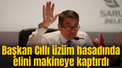 Manisa Saruhanlı Belediye Başkanı Ekrem Cıllı üzüm hasadında elini makineye kaptırdı