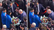 Cumhurbaşkanı Erdoğa'nın karşılanma töreninde fotoğrafçının büyük ayıbı