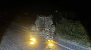 Manisa'da virajı alamayan otomobil takla attı
