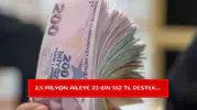 2,5 milyon aileye 23 bin 552 TL destek...