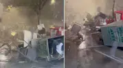 Ölüm saçan hortumun şiddeti kameraya yansıdı