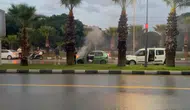 Manisa'da seyir halindeki araç alev aldı