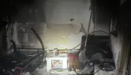 Çıkan yangın odayı kullanılamaz hale getirdi