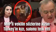MHP'li vekilin sözlerine kızan Türkeş'in kızı, salonu terk etti