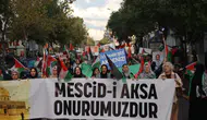 Manisa'da Gazze'ye destek yürüyüşü