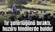 Tır şoförlüğünü bıraktı, huzuru hindilerde buldu!