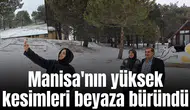 Manisa'nın yüksek kesimleri beyaza büründü