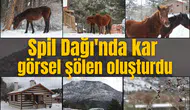 Spil Dağı'nda kar görsel şölen oluşturdu