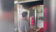 Dönercinin serinleme çabası gülümsetti