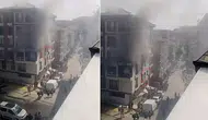 Yangından kurtulmak isteyen iki vatandaş üçüncü kattan betona çakıldı