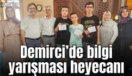 Demirci’de bilgi yarışması heyecanı