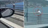 Önce etrafa el salladı sonra kendini boşluğa bıraktı