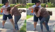Kocasıyla birlikte bastığı kadını yerlerde sürükledi