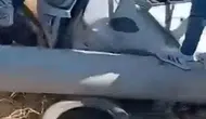Araç önce bariyerlere sonra direğe çarptı